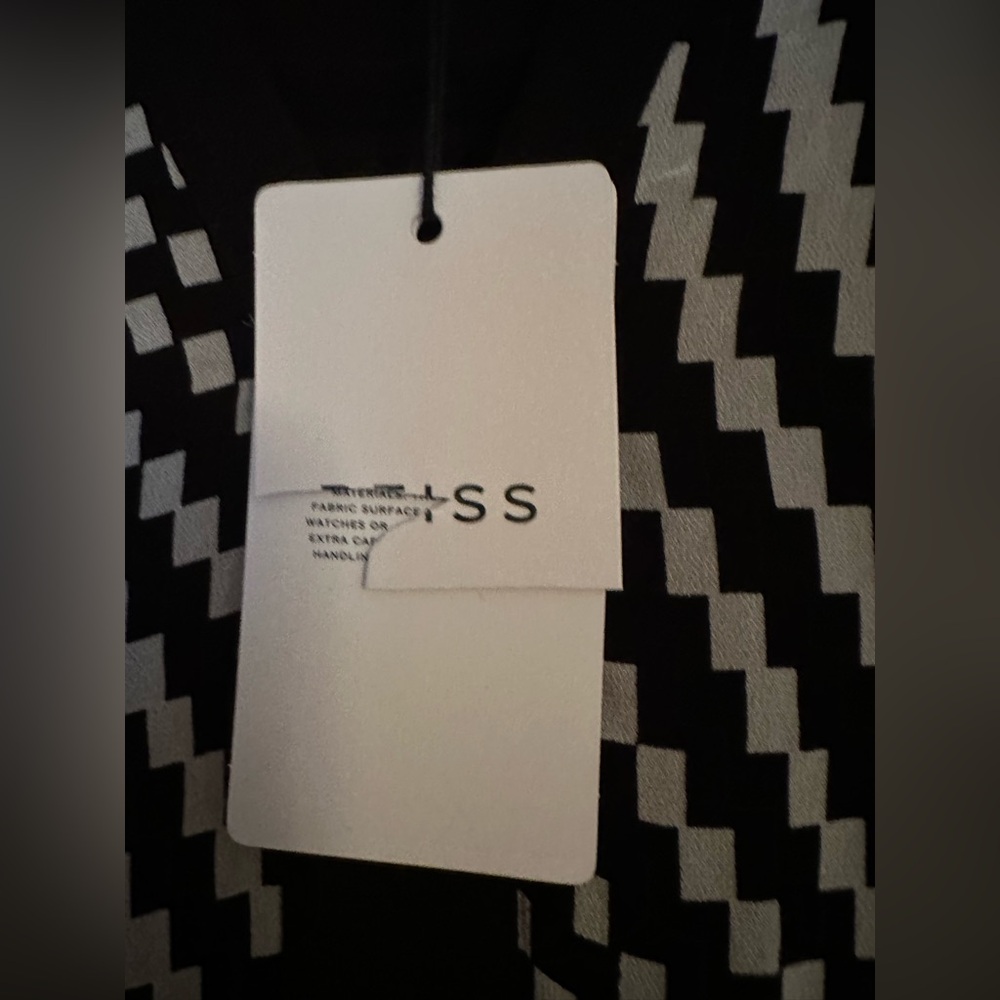 Reiss Tia Black and White Striped Mini Dress NWT - Picture 11 of 14